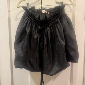 LoveShackFancy Cheyenne Black Bubble Mini Skirt - Womens Size M